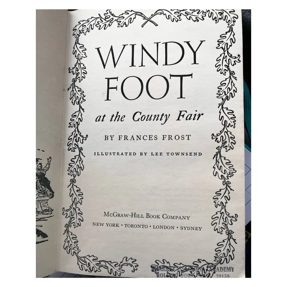 Windy Foot at the County Fair by Frances Frost (1967, HC) Young Pioneer Book‎